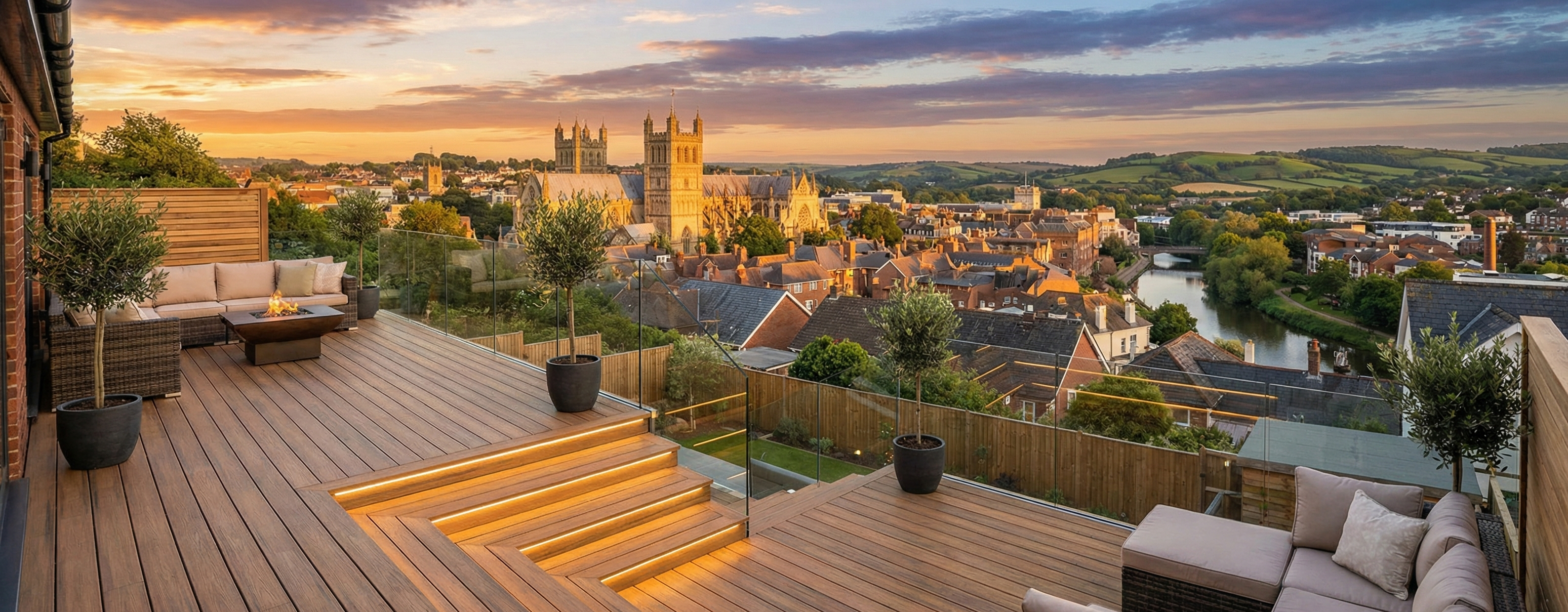 Professional composite and timber decking installation services in Exeter, Devon - Expert Decking
