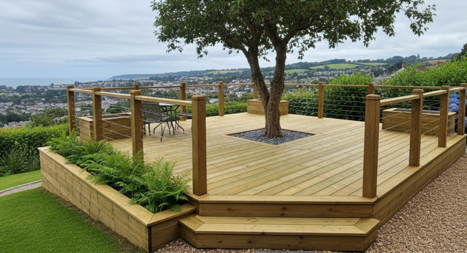 Timber Decking Installation in Devon